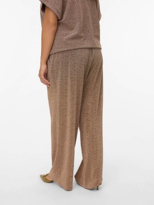Vero Moda curve VMCHOXANNE M/W PANT JRS BTQ CUR Gold Colour/TIGERS EYE LUREX | Freewear VMCHOXANNE M/W PANT JRS BTQ CUR - www.freewear.nl - Freewear