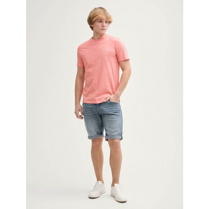 Tom Tailor rounded melange t-shirt 37597 | Freewear rounded melange t-shirt - www.freewear.nl - Freewear