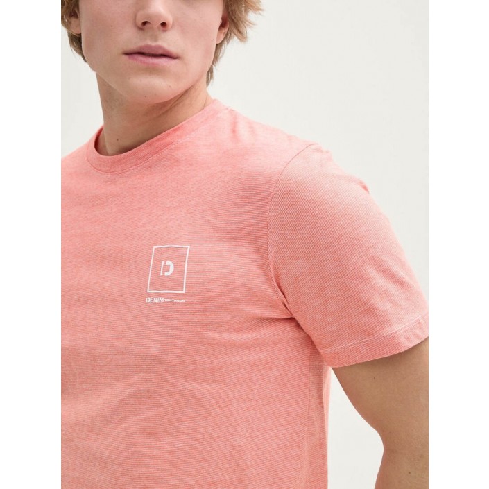 Tom Tailor rounded melange t-shirt 37597 | Freewear rounded melange t-shirt - www.freewear.nl - Freewear