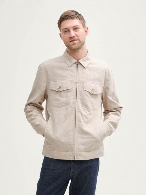 Tom Tailor linen shirt jacket 34616 | Freewear linen shirt jacket - www.freewear.nl - Freewear