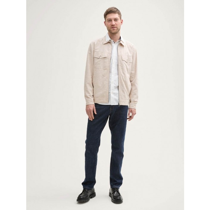 Tom Tailor linen shirt jacket 34616 | Freewear linen shirt jacket - www.freewear.nl - Freewear