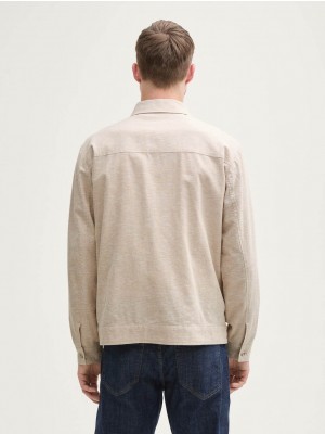 Tom Tailor linen shirt jacket 34616 | Freewear linen shirt jacket - www.freewear.nl - Freewear