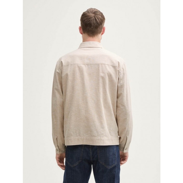 Tom Tailor linen shirt jacket 34616 | Freewear linen shirt jacket - www.freewear.nl - Freewear