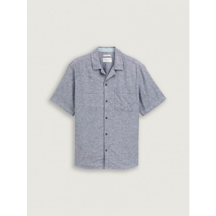 Tom Tailor structured cotton linen shirt 28941 | Freewear structured cotton linen shirt - www.freewear.nl - Freewear