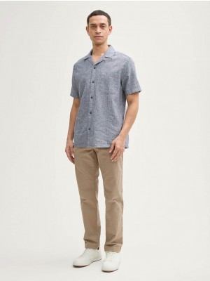 Tom Tailor structured cotton linen shirt 28941 | Freewear structured cotton linen shirt - www.freewear.nl - Freewear