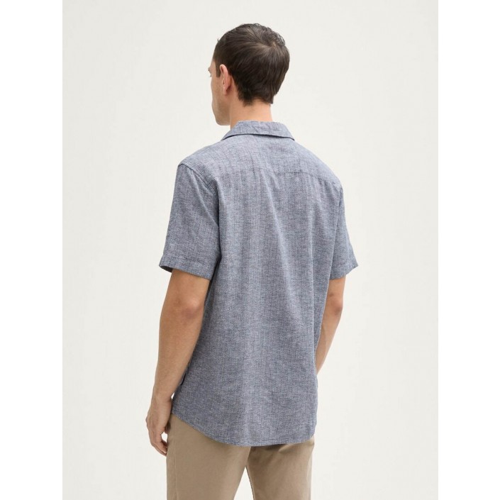 Tom Tailor structured cotton linen shirt 28941 | Freewear structured cotton linen shirt - www.freewear.nl - Freewear