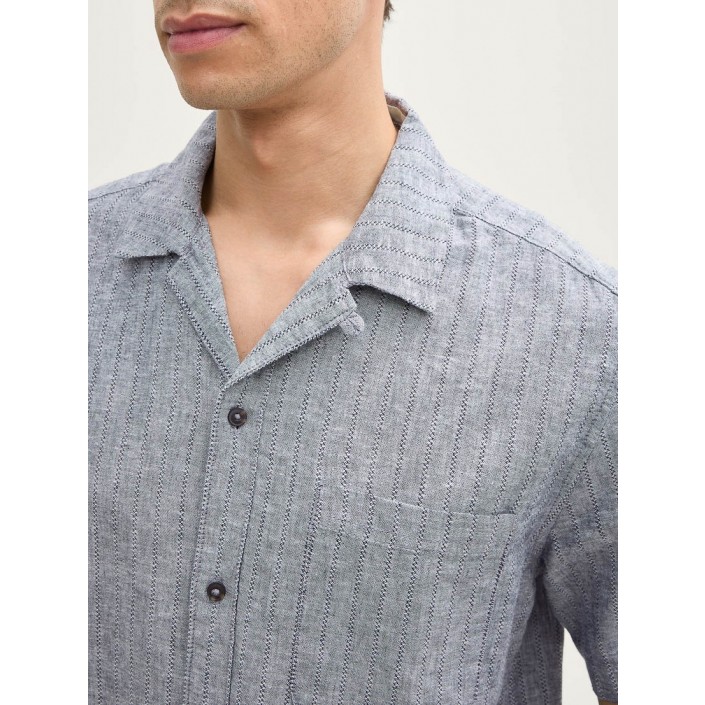 Tom Tailor structured cotton linen shirt 28941 | Freewear structured cotton linen shirt - www.freewear.nl - Freewear