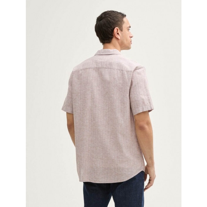 Tom Tailor structured cotton linen shirt 37203 | Freewear structured cotton linen shirt - www.freewear.nl - Freewear