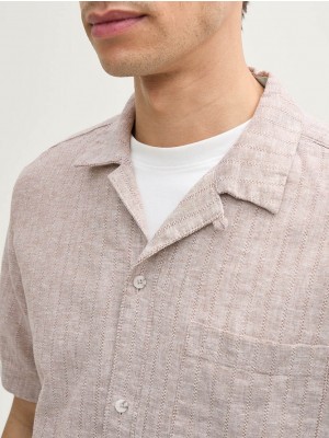 Tom Tailor structured cotton linen shirt 37203 | Freewear structured cotton linen shirt - www.freewear.nl - Freewear