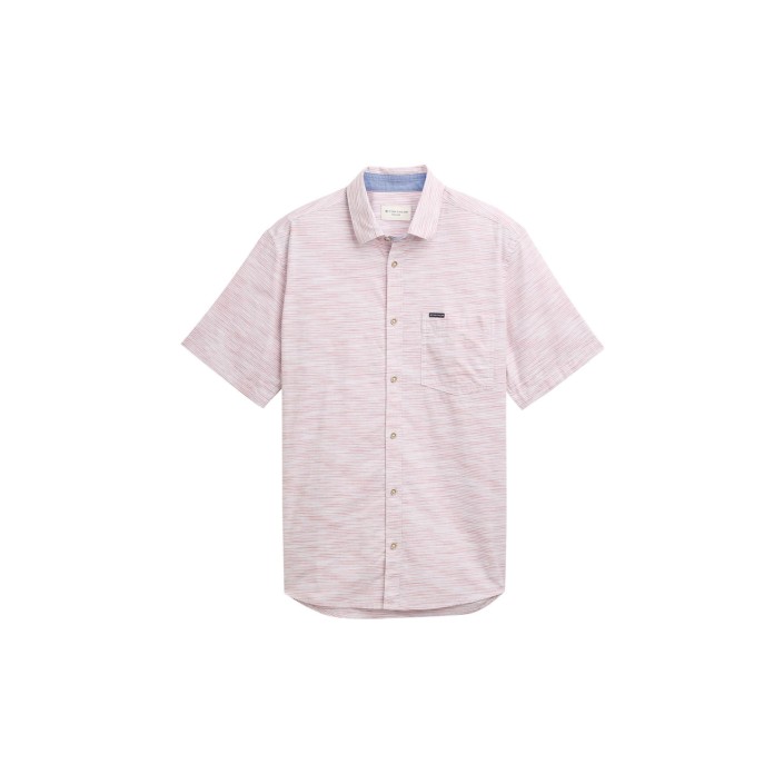 Tom Tailor Structured shirt orange irregular | Freewear Structured shirt - www.freewear.nl - Freewear