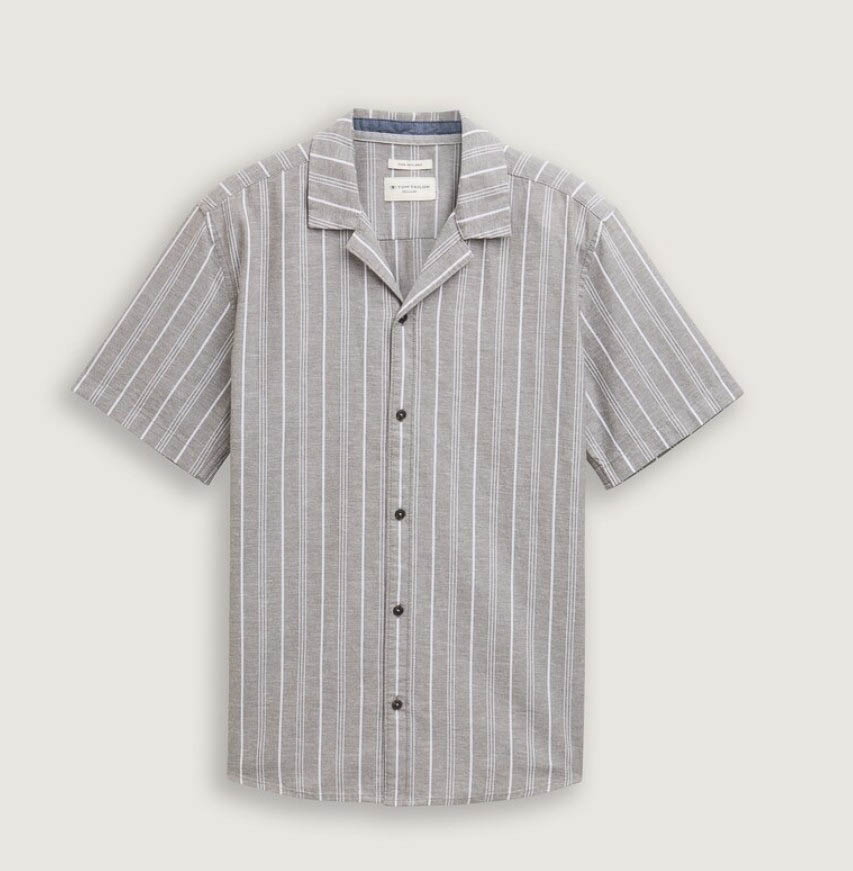 Tom tailor Striped Cotton Linen Shirt