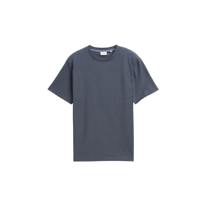 Tom Tailor Structured T-shirt donker grijs | Freewear Structured T-shirt - www.freewear.nl - Freewear
