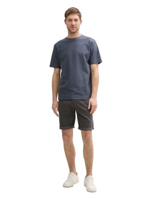 Tom Tailor Structured T-shirt donker grijs | Freewear Structured T-shirt - www.freewear.nl - Freewear