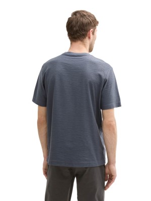 Tom Tailor Structured T-shirt donker grijs | Freewear Structured T-shirt - www.freewear.nl - Freewear