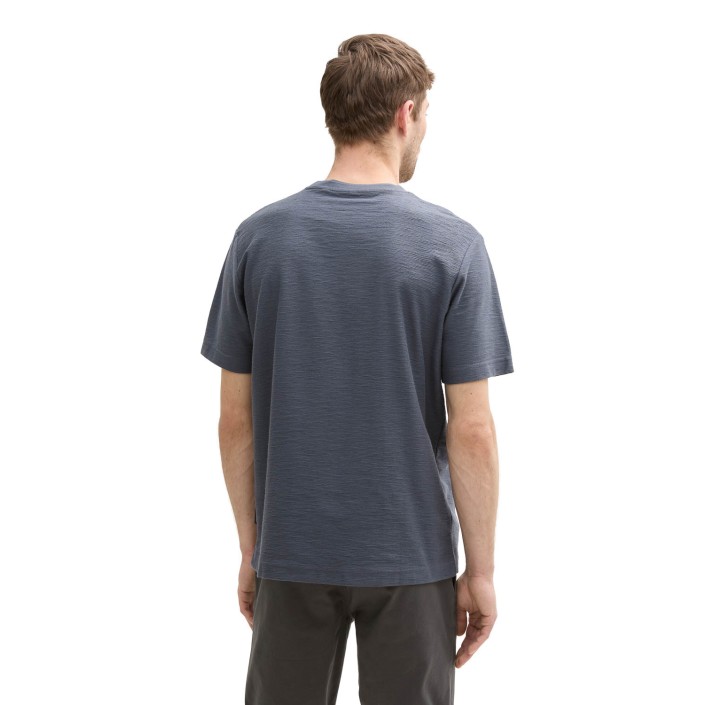 Tom Tailor Structured T-shirt donker grijs | Freewear Structured T-shirt - www.freewear.nl - Freewear