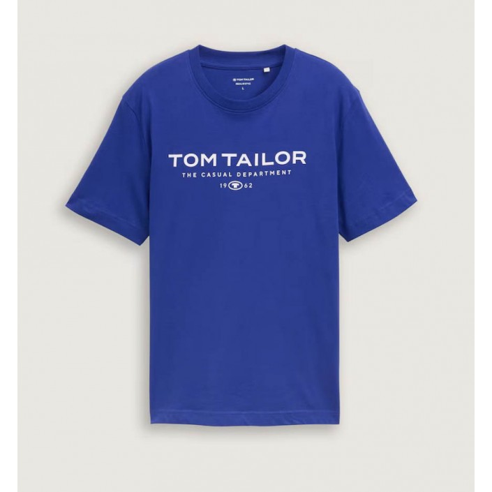 Tom Tailor Printed T-shirt light powder blue | Freewear Printed T-shirt - www.freewear.nl - Freewear