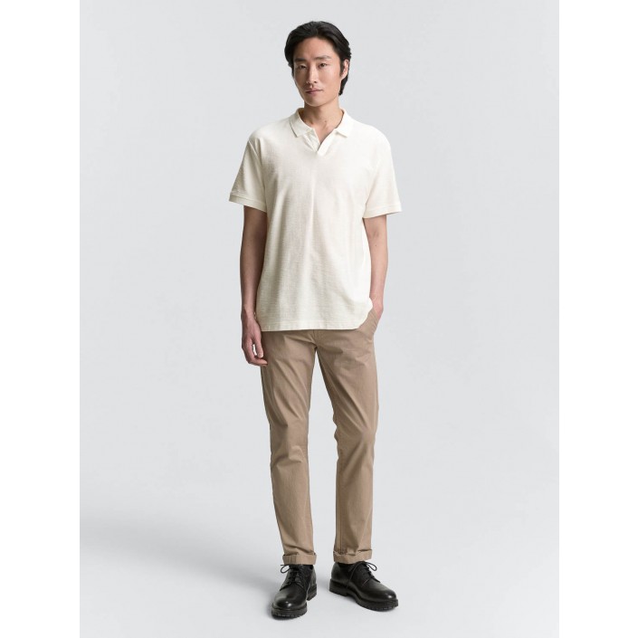 Tom Tailor structured polo off white | Freewear structured polo - www.freewear.nl - Freewear