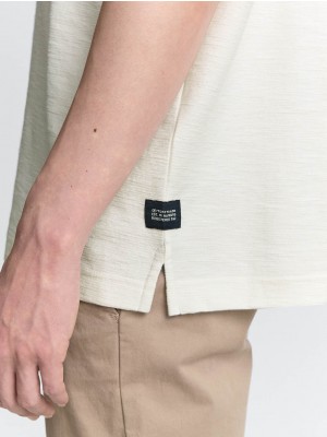Tom Tailor structured polo off white | Freewear structured polo - www.freewear.nl - Freewear
