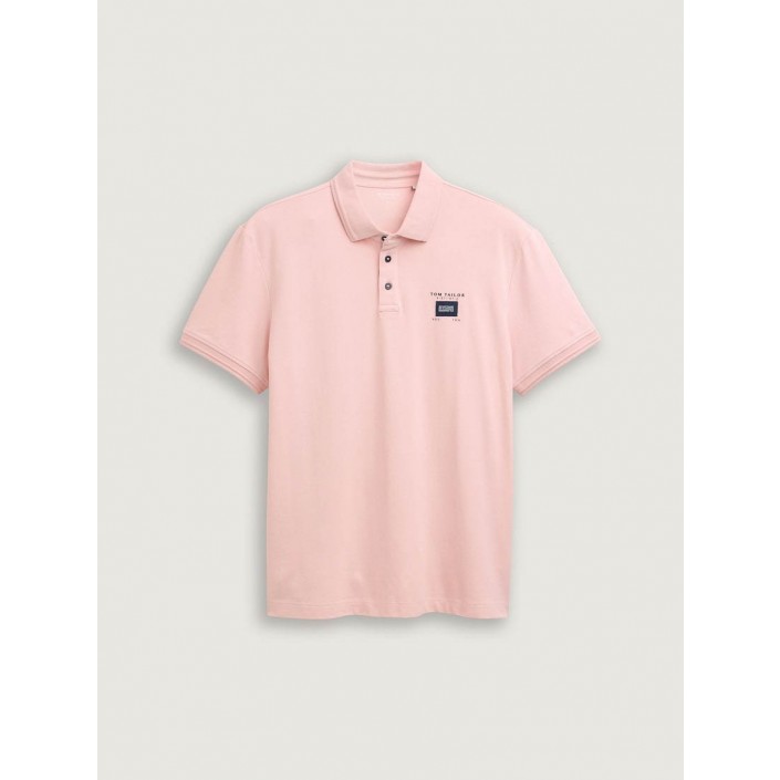 Tom Tailor Detailed polo blush pink | Freewear Detailed polo - www.freewear.nl - Freewear