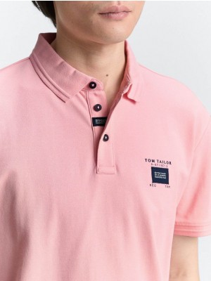 Tom Tailor Detailed polo blush pink | Freewear Detailed polo - www.freewear.nl - Freewear