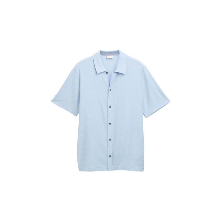 Tom Tailor structured shirt powder blue | Freewear structured shirt - www.freewear.nl - Freewear