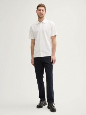Tom Tailor structured shirt off white | Freewear structured shirt - www.freewear.nl - Freewear