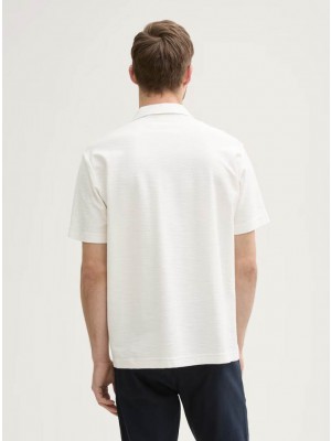 Tom Tailor structured shirt off white | Freewear structured shirt - www.freewear.nl - Freewear