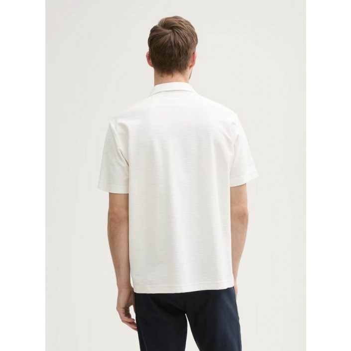 Tom Tailor structured shirt off white | Freewear structured shirt - www.freewear.nl - Freewear