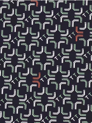 Tom Tailor Fitted Printed Shirt navy/green | Freewear Fitted Printed Shirt - www.freewear.nl - Freewear