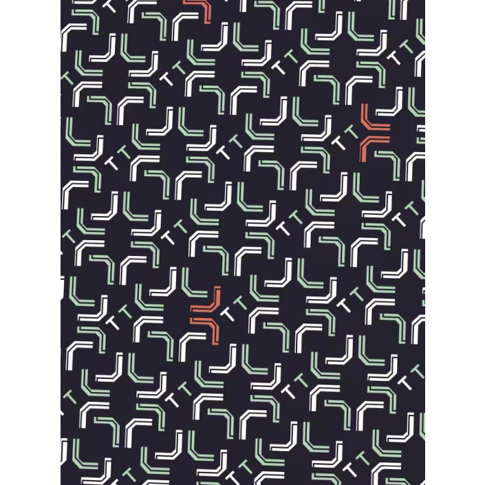 Tom Tailor Fitted Printed Shirt navy/green | Freewear Fitted Printed Shirt - www.freewear.nl - Freewear