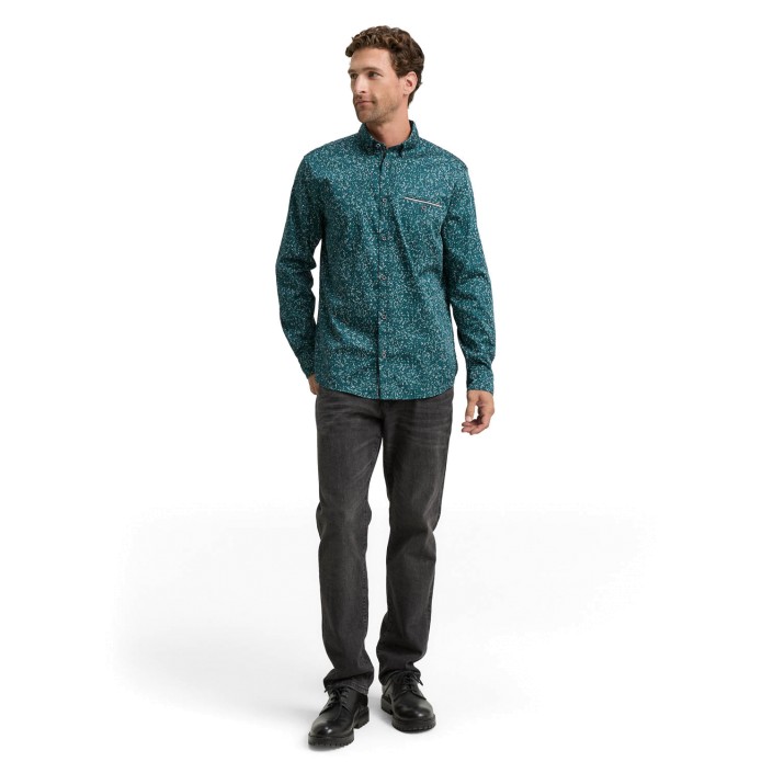 Tom Tailor Colorful printed shirt green design | Freewear Colorful printed shirt - www.freewear.nl - Freewear
