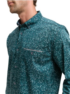 Tom Tailor Colorful printed shirt green design | Freewear Colorful printed shirt - www.freewear.nl - Freewear