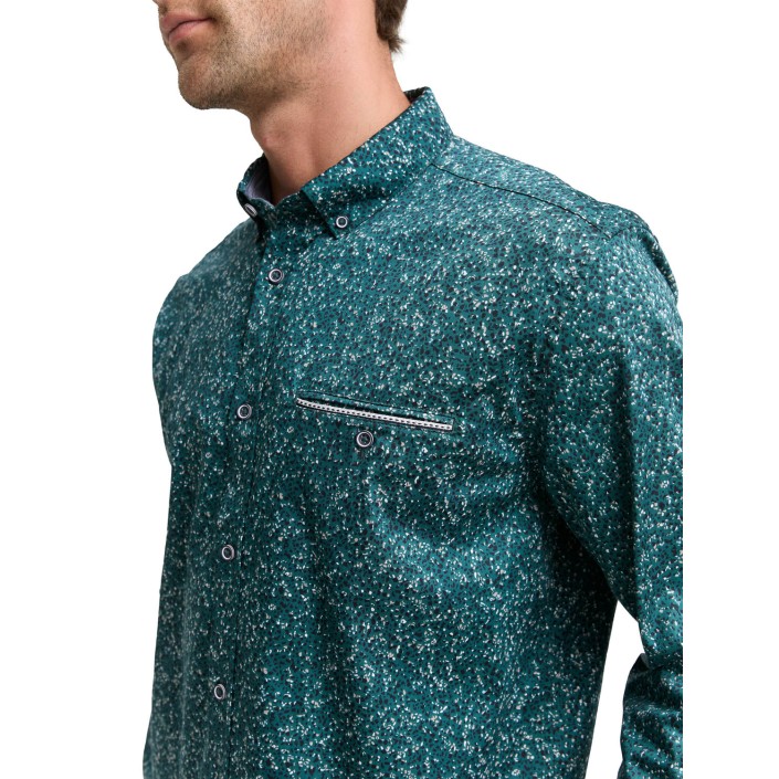 Tom Tailor Colorful printed shirt green design | Freewear Colorful printed shirt - www.freewear.nl - Freewear