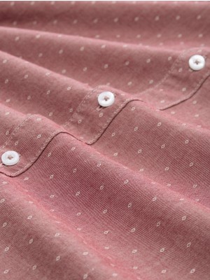 Tom Tailor Structured shirt red dobby structure | Freewear Structured shirt - www.freewear.nl - Freewear