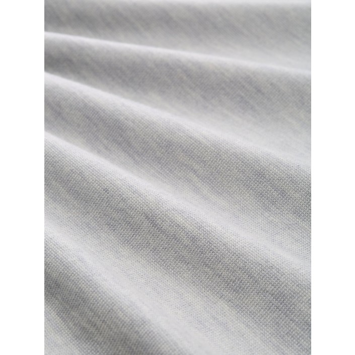 Tom Tailor Merino Wool Knit Polo grey melange | Freewear Merino Wool Knit Polo - www.freewear.nl - Freewear