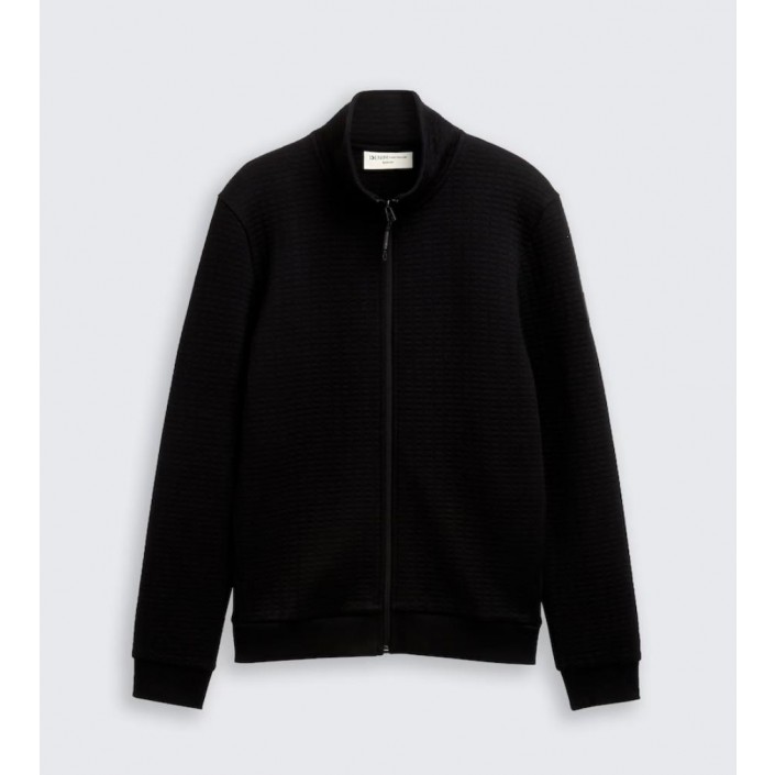 Tom Tailor Structured stand up jacket black | Freewear Structured stand up jacket - www.freewear.nl - Freewear