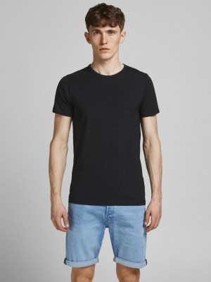 Jack & Jones:JACK&JONES ESSENTIALS JJEBASIC O-NECK TEE S/S NOOS BLACK | Freewear JJEBASIC O-NECK TEE S/S NOOS - www.freewear.nl - Freewear