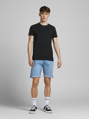 Jack & Jones:JACK&JONES ESSENTIALS JJEBASIC O-NECK TEE S/S NOOS BLACK | Freewear JJEBASIC O-NECK TEE S/S NOOS - www.freewear.nl - Freewear