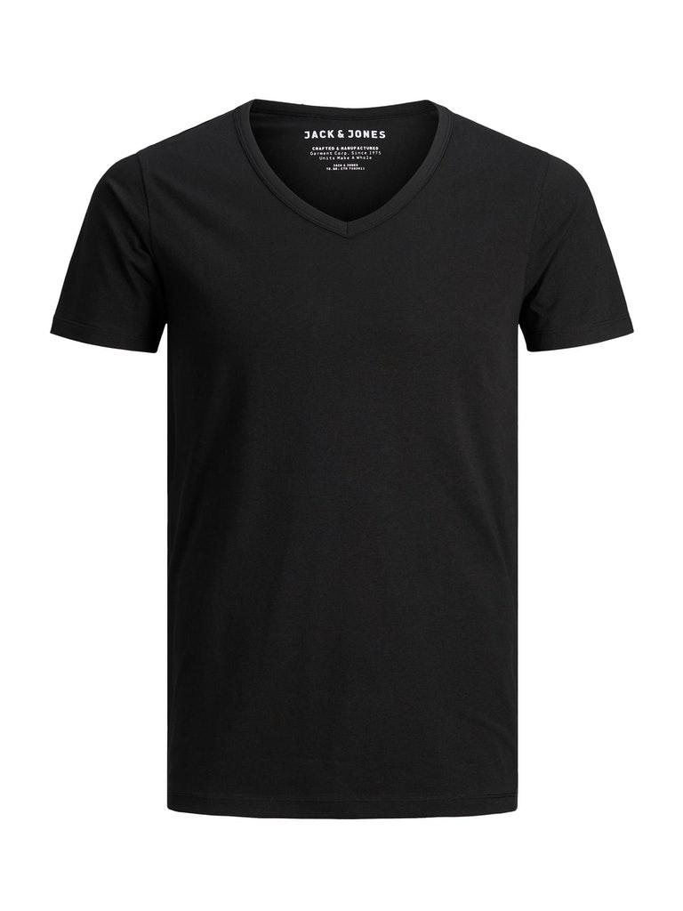 Jack & Jones Basic V-Neck Sportshirt - Maat XXL  - Mannen - zwart