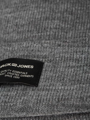 JACK&JONES ORIGINALS JACDNA BEANIE NOOS Grey Melange | Freewear JACDNA BEANIE NOOS - www.freewear.nl - Freewear