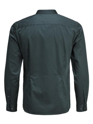JACK%JONES PREMIUM JJPRPARMA SHIRT L/S NOOS Darkest Spruce/SUPER SLIM | Freewear JJPRPARMA SHIRT L/S NOOS - www.freewear.nl - Freewear