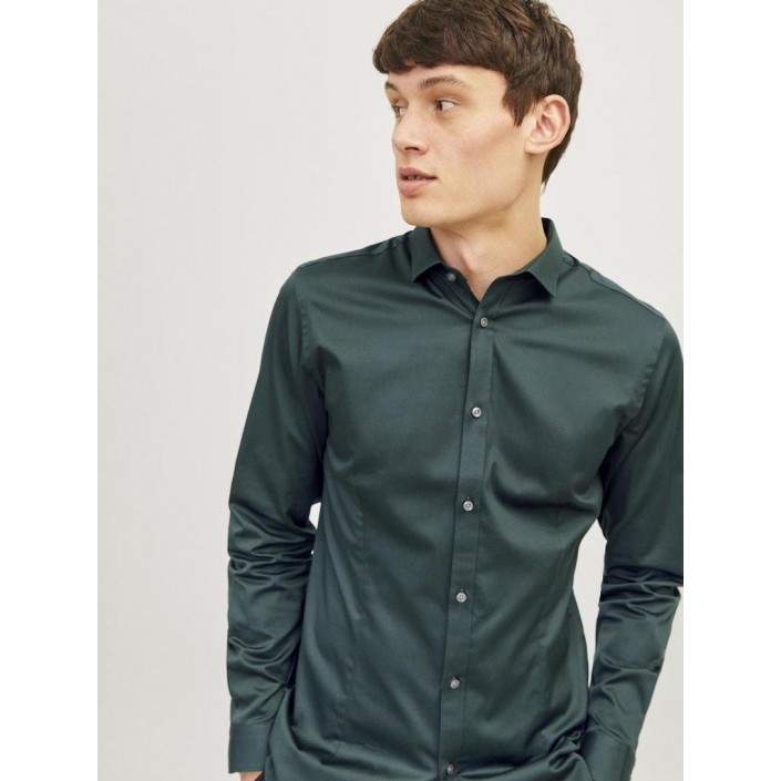 JACK%JONES PREMIUM JJPRPARMA SHIRT L/S NOOS Darkest Spruce/SUPER SLIM | Freewear JJPRPARMA SHIRT L/S NOOS - www.freewear.nl - Freewear