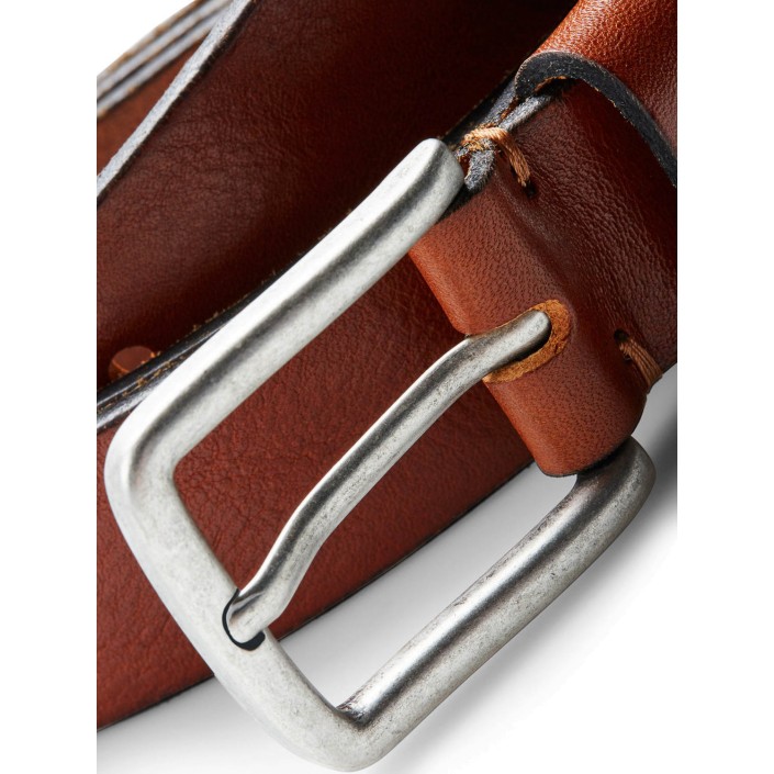 JACK&JONES ORIGINALS JACLEE LEATHER BELT NOOS Mocha Bisque | Freewear JACLEE LEATHER BELT NOOS - www.freewear.nl - Freewear