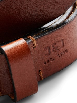 JACK&JONES ORIGINALS JACLEE LEATHER BELT NOOS Mocha Bisque | Freewear JACLEE LEATHER BELT NOOS - www.freewear.nl - Freewear