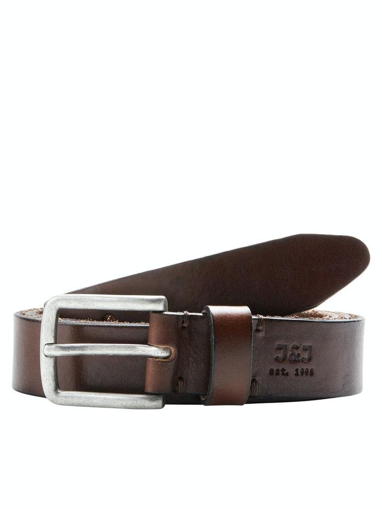 Jack & Jones JacLee Riem Bruin Leer Zilveren Gesp - 90