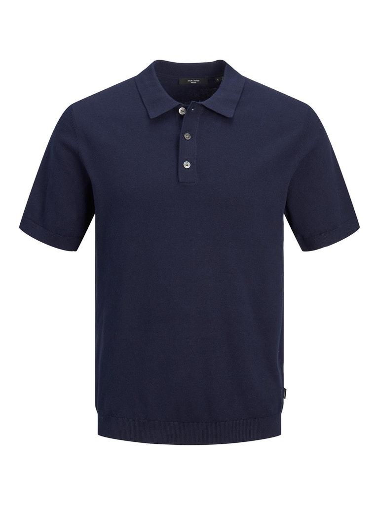 Jack & Jones Poloshirt Jprblaigor Knit Polo S/s Sn 12136090 Maritime Blue/maritime N Mannen Maat - L