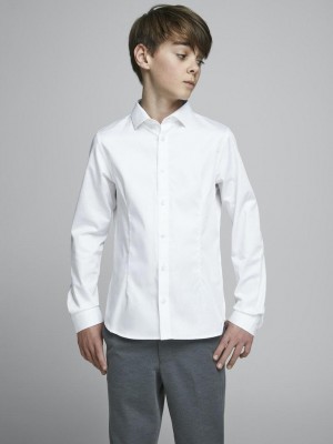 jack en jones boys JPRPARMA SHIRT L/S NOOS JNR White | Freewear JPRPARMA SHIRT L/S NOOS JNR - www.freewear.nl - Freewear