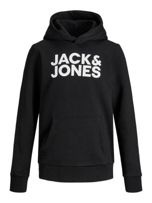 jack en jones boys JJECORP LOGO SWEAT HOOD  NOOS JR Black/JR /Large Print | Freewear JJECORP LOGO SWEAT HOOD  NOOS JR - www.freewear.nl - Freewear