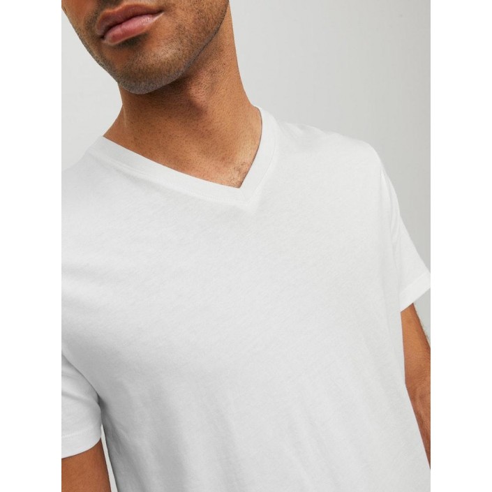 Jack & Jones:JACK&JONES ESSENTIALS JJEORGANIC BASIC TEE SS V-NECK NOOS White | Freewear JJEORGANIC BASIC TEE SS V-NECK NOOS - www.freewear.nl - Freewear