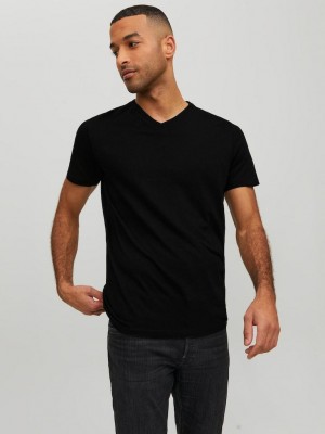 Jack & Jones:JACK&JONES ESSENTIALS JJEORGANIC BASIC TEE SS V-NECK NOOS Black | Freewear JJEORGANIC BASIC TEE SS V-NECK NOOS - www.freewear.nl - Freewear